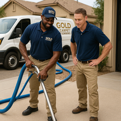 Professional carpet cleaning team working in Goodyear